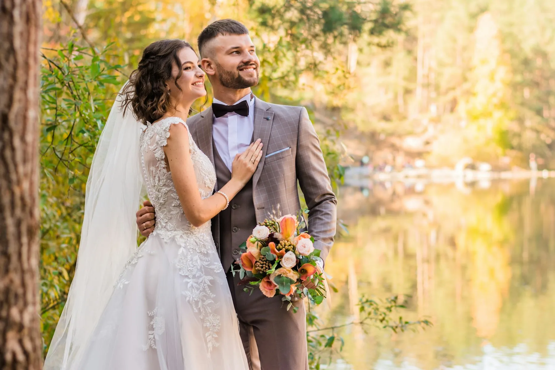 Couple portrait during golden hour in Louisville KY